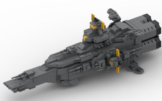 乐高积木moc联邦军麦哲伦级战列舰