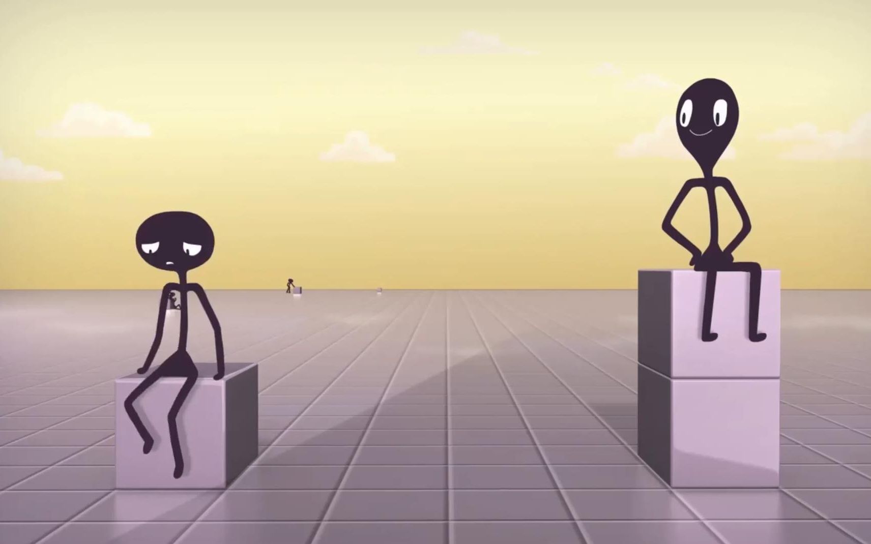 两个小黑人虚荣心作祟,攀比谁坐得更高,直至家破人亡,隐喻动画