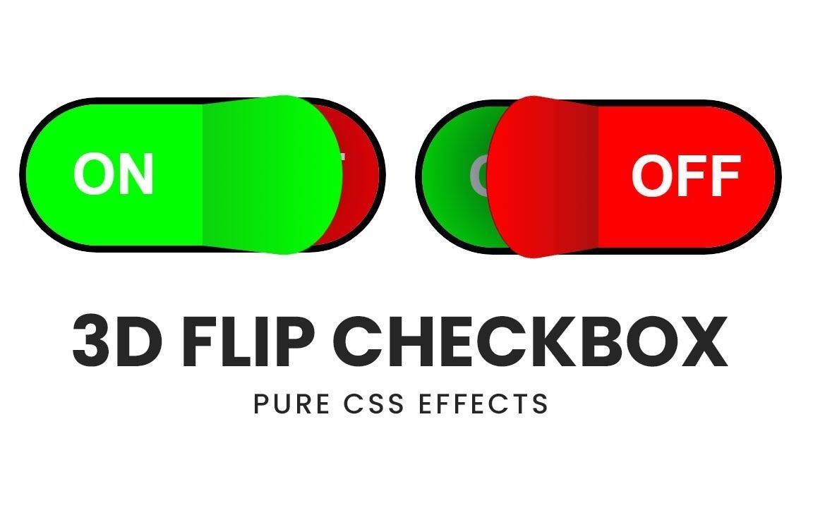 【CSS3特效】六分钟手把手教你炫酷3d开关特效!哔哩哔哩bilibili