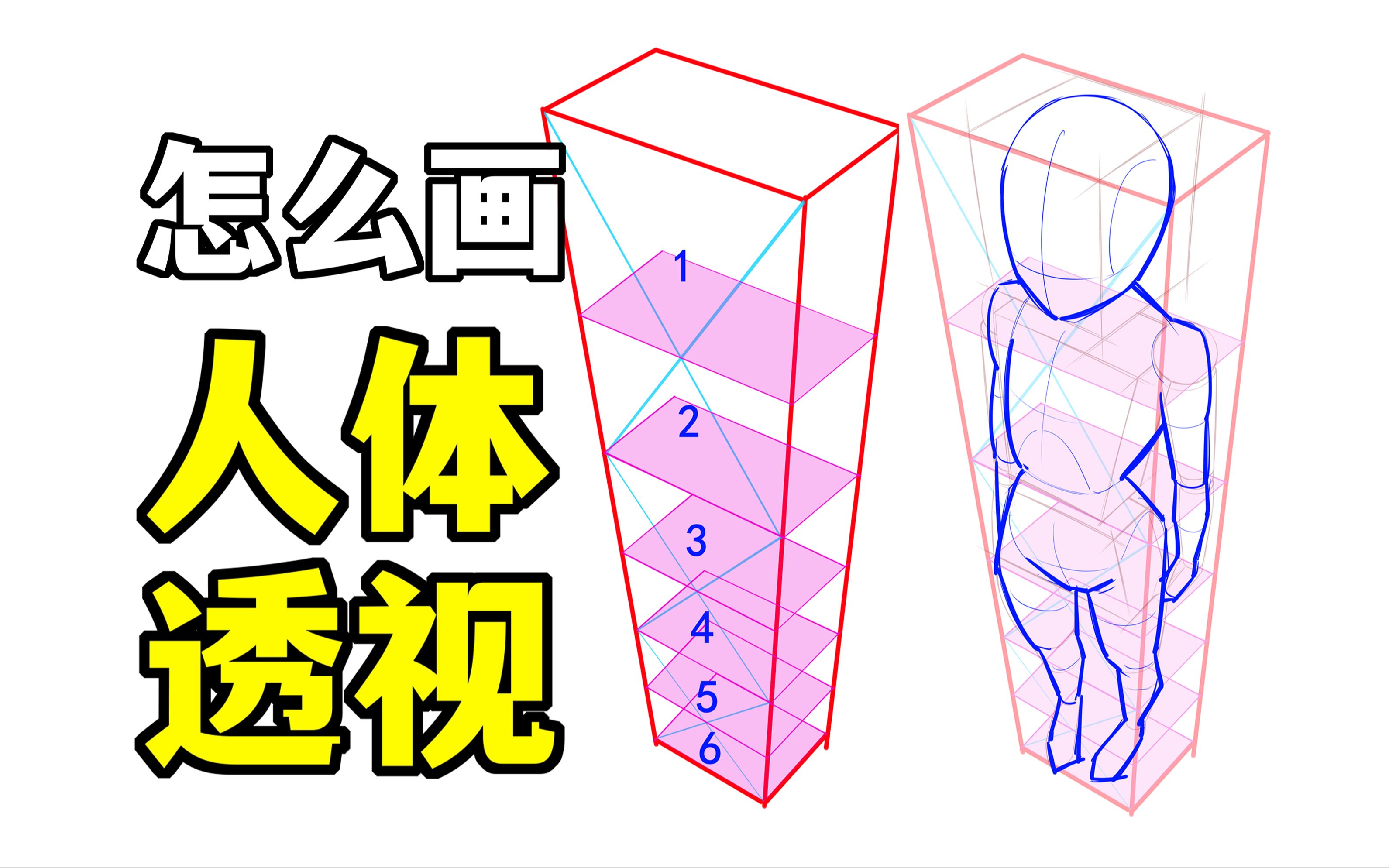 人体透视怎么画?0基础看了也能学会的透视关系!【轻微课 一看就绘1305期】哔哩哔哩bilibili