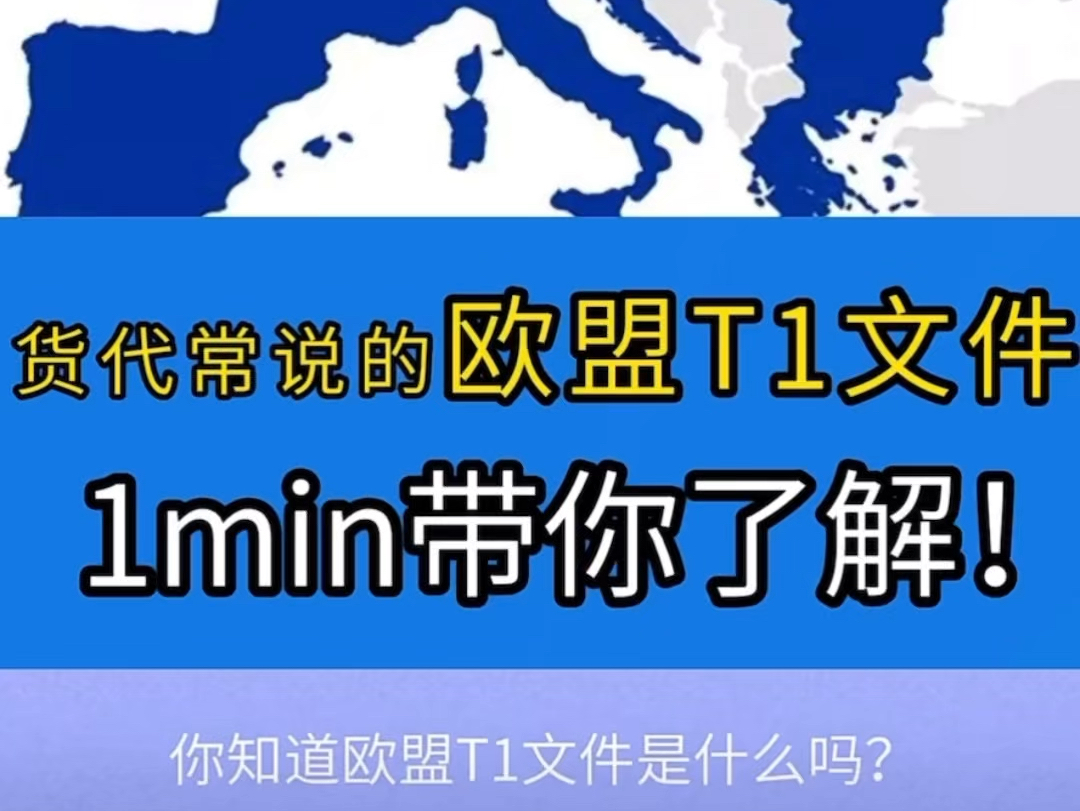 货代常说的欧盟T1文件你知道吗?快来看看吧!#货代 #海运 #外贸出口哔哩哔哩bilibili