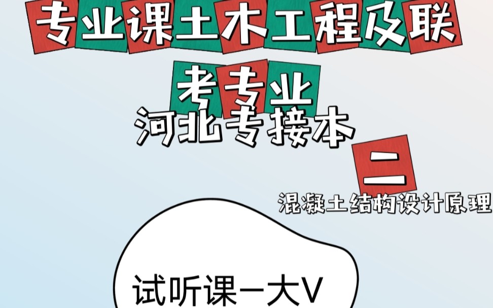 河北专接本土木工程以及联考专业之混凝土结构设计原理~哔哩哔哩bilibili