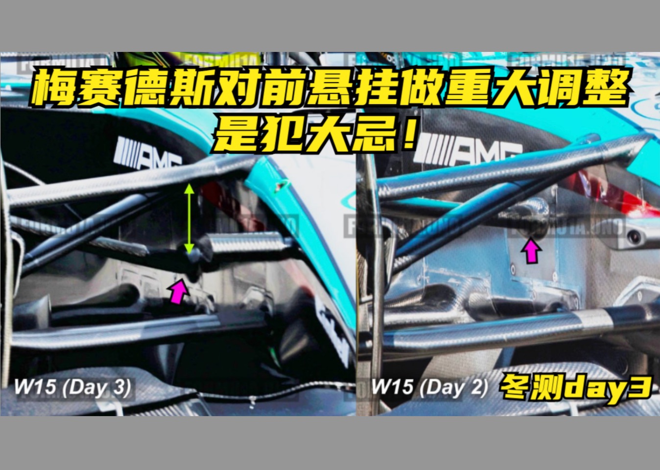 F1冬测第三天:梅赛德斯对前悬挂做重大调整是犯大忌哔哩哔哩bilibili