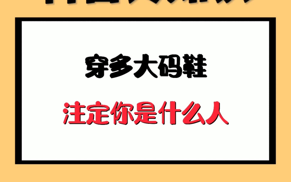 穿多大码鞋,注定你是什么人哔哩哔哩bilibili