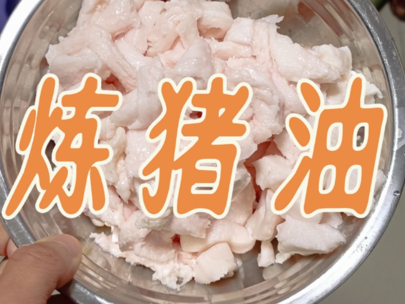 最近想吃猪油了,炼点猪油吃吃#猪油 #美食 #vlog哔哩哔哩bilibili