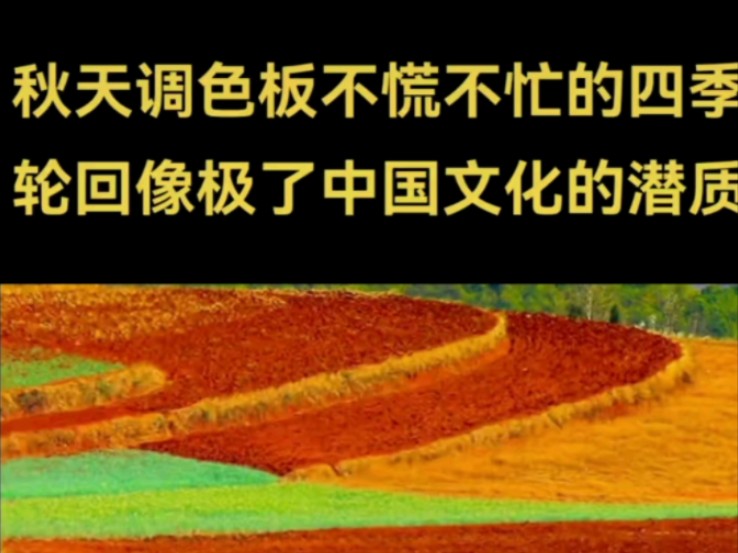 《四季轮回像极中国文化的潜质》秋立在广袤的大地上 风吹禾香一片金黄 满园关不住的爱意 枝头挂满沉甸甸果实 蜜香的果汁在小河中流淌沾满情人的面颊 ...