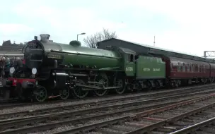 Download Video: LNER Thompson Class B1 61306 Mayflower Struggles to leave Gloucester