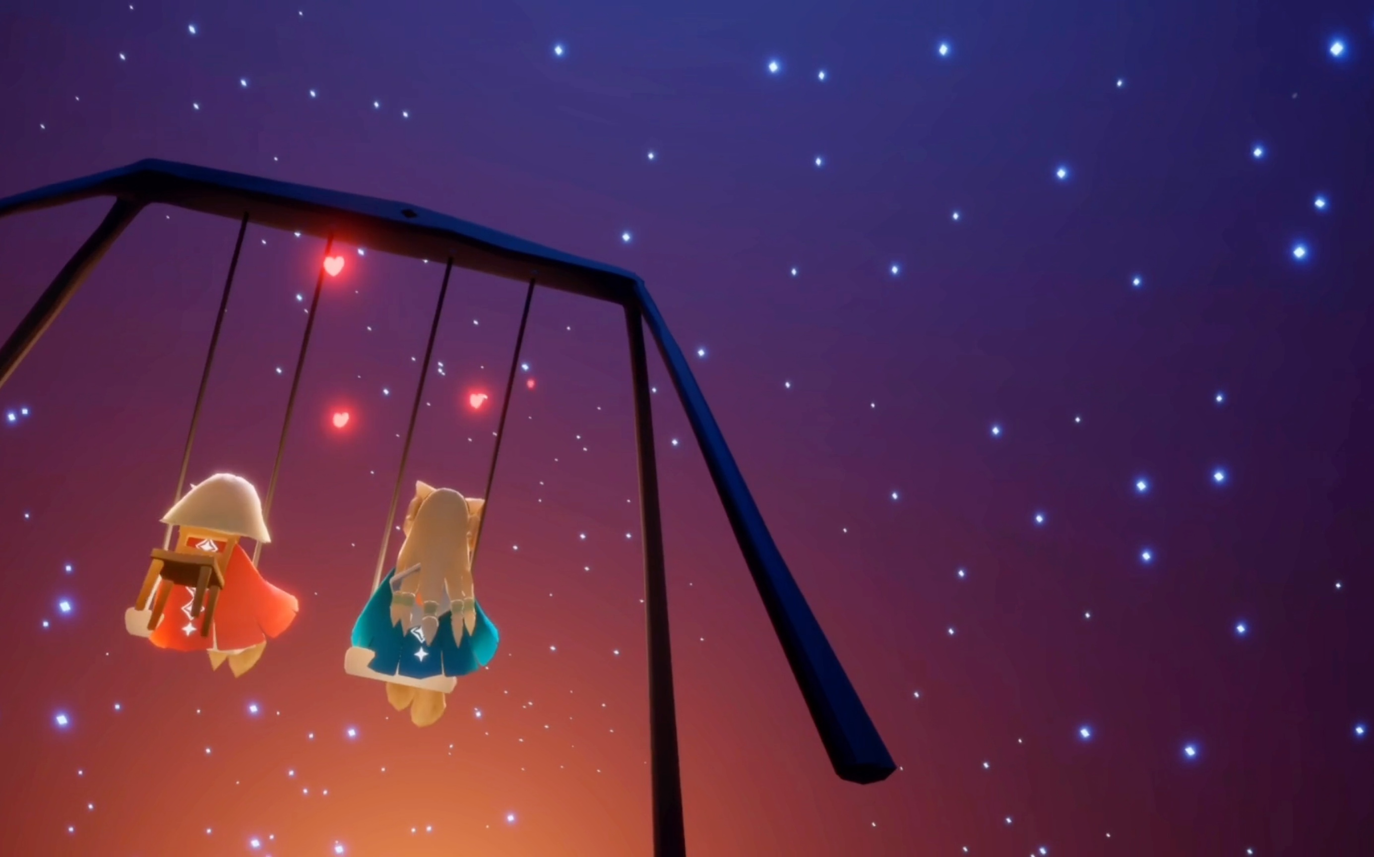 【sky光遇】星夜下的秋千,寄给你全宇宙的爱和自太古至永劫的思念