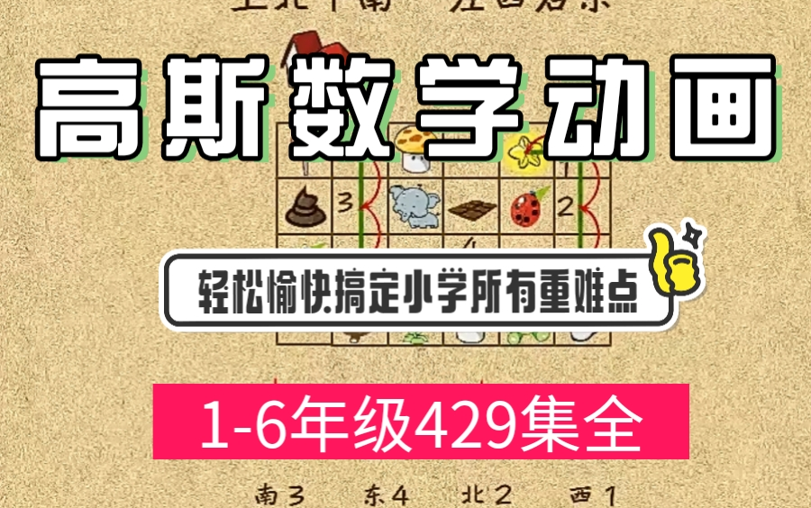 [图]《全429集》高斯数学动画（一年级86集），轻松搞定小学1-6年级数学重难点。