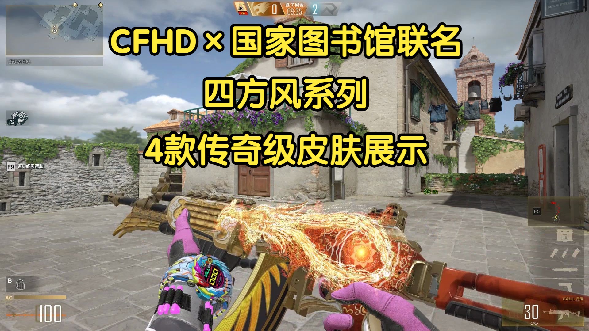 CFHD 淡雅中国风 玄燕、丹凤、白稚、青鹤 国家图书馆联名皮肤鉴赏穿越火线