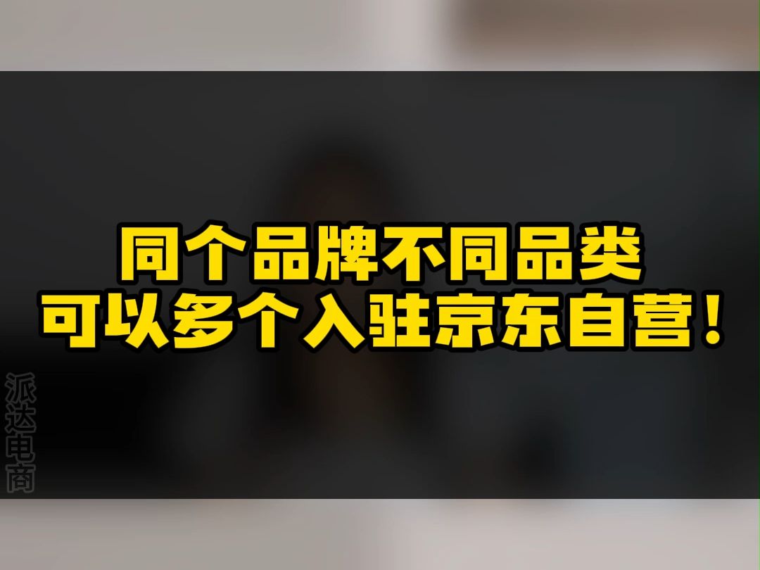 入驻京东自营,同个品牌,不同品类可以多个入驻京东自营!哔哩哔哩bilibili