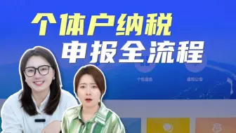 个体工商户纳税申报全流程，实操一遍就会～