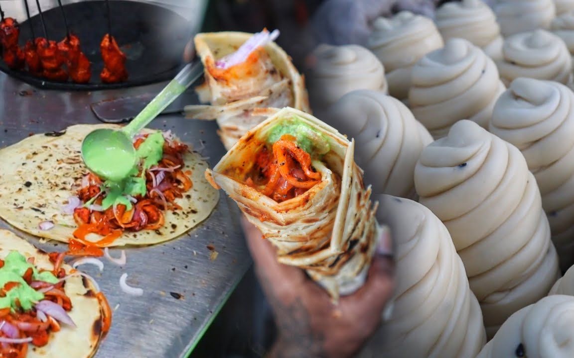 印度街头颜值超高的手抓饼,最后这搭配,绝了!