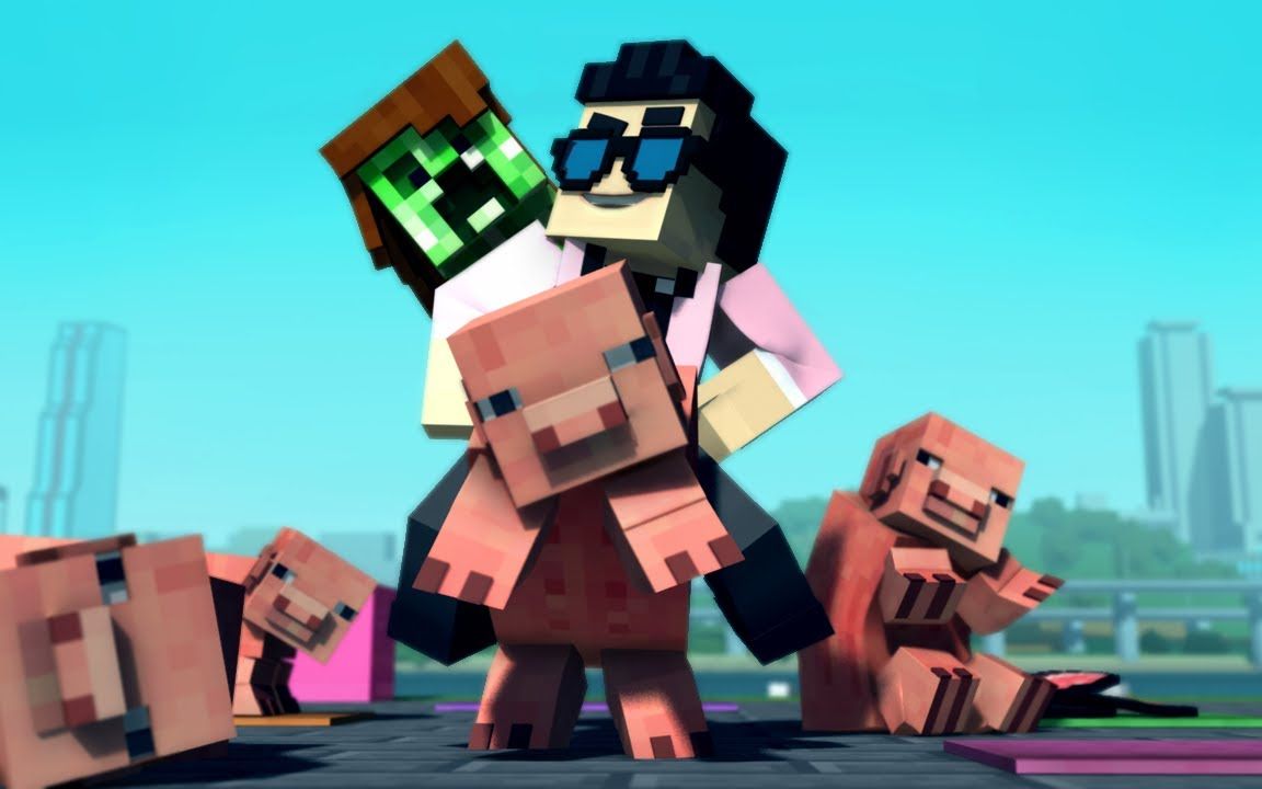 [图]【火花队长】Minecraft Style - A Parody of PSY's Gangnam Style (Music Video)