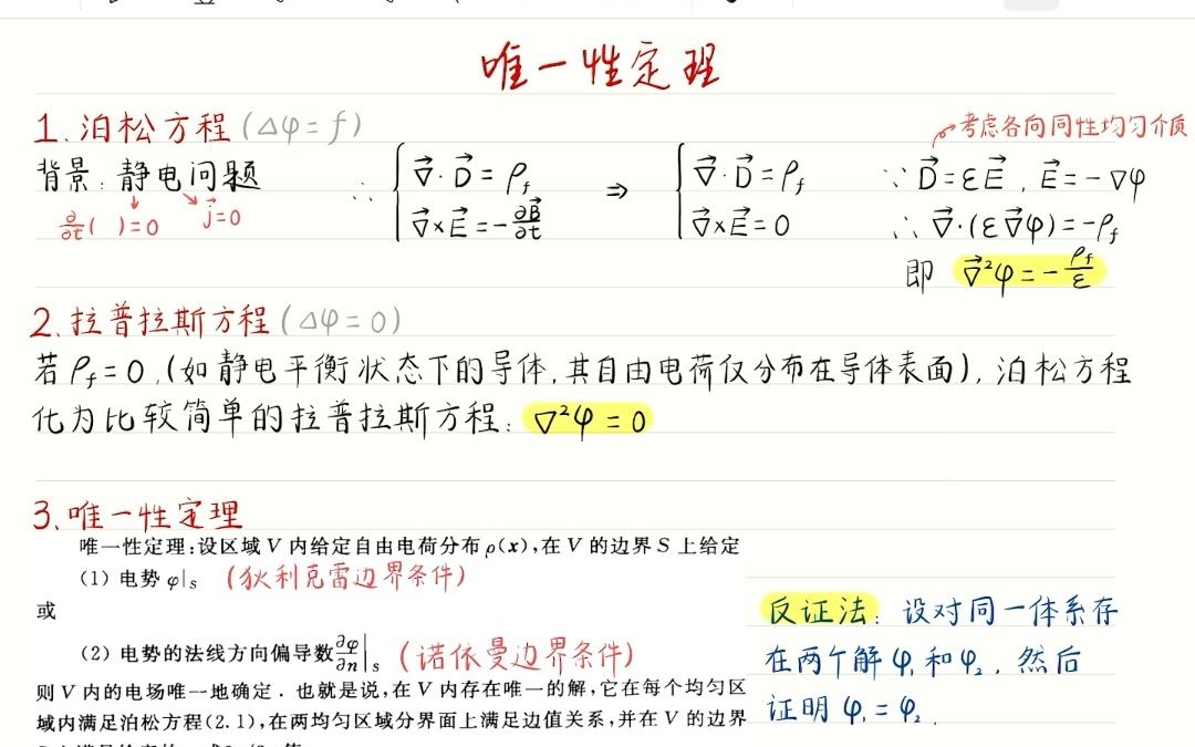 [图]【B站物院の电动力学】唯一性定理