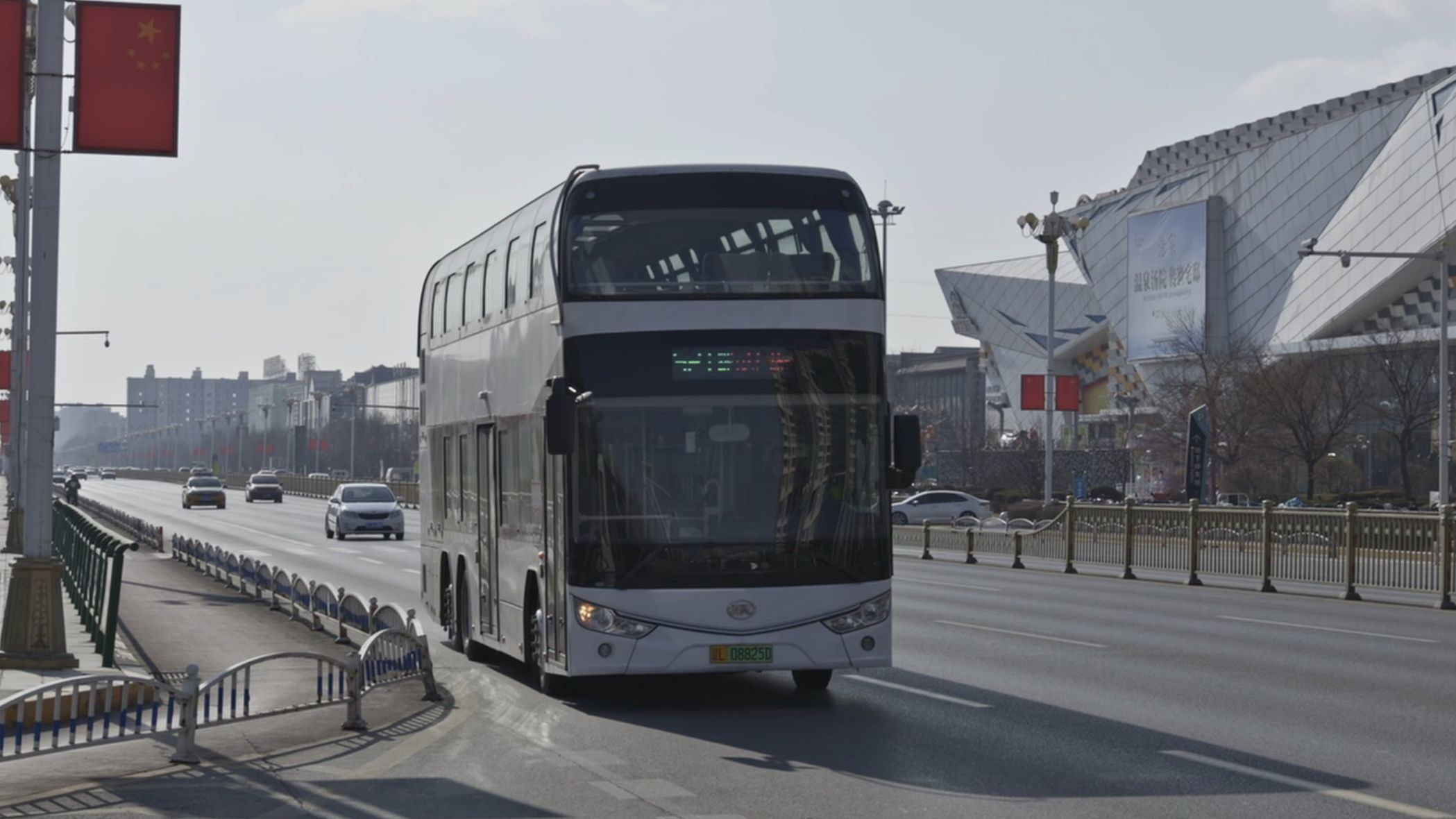 【双层公交】盘锦521路双层公交车 万达广场-盘锦站