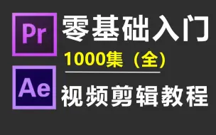 【AE教程1000集】从零开始学剪辑 (新手入门2024实用版)