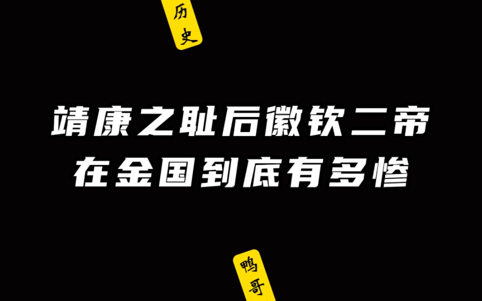 靖康之耻后徽钦二帝,在金国到底有多惨?哔哩哔哩bilibili