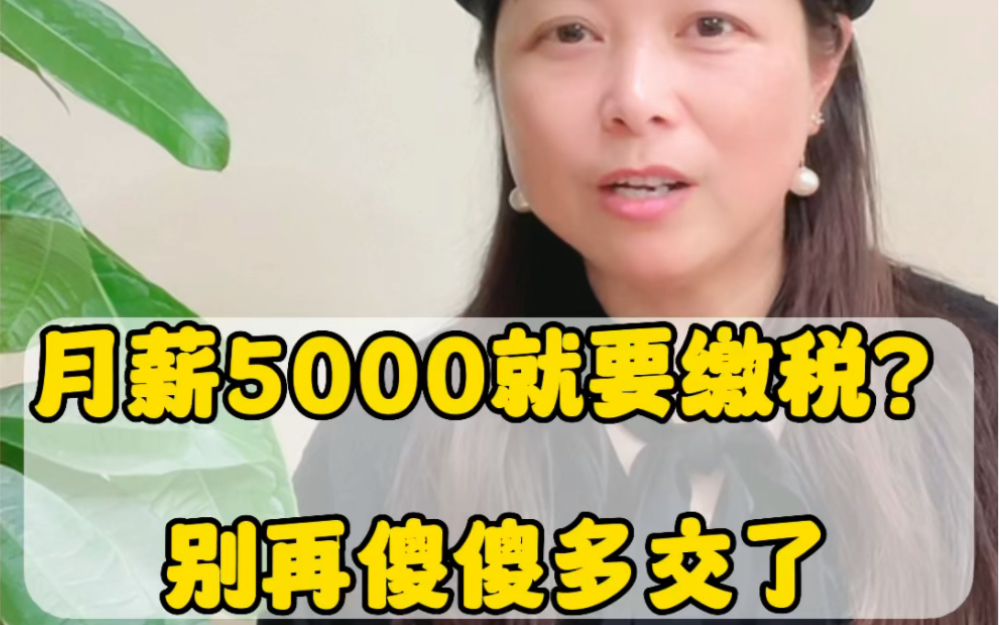 月薪5000要缴税?别傻傻的多交了哔哩哔哩bilibili