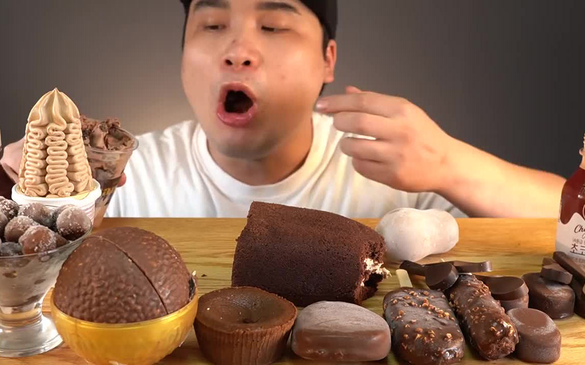 韩国吃播donkey弟弟各种冰激凌吃到牙疼