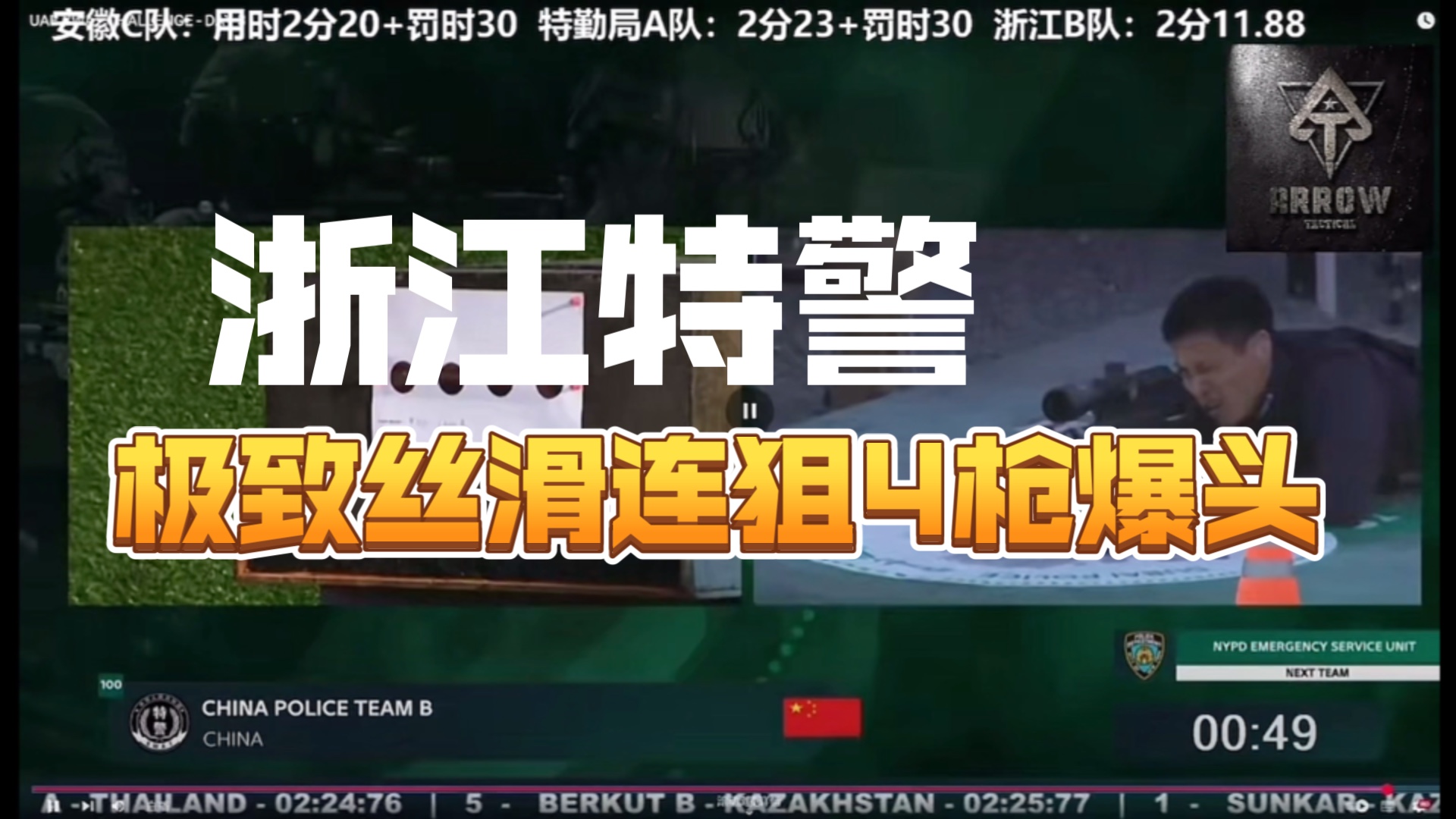 中国浙江特警太猛啦!2025世界特警挑战赛总成绩暂列积分榜第一!哔哩哔哩bilibili