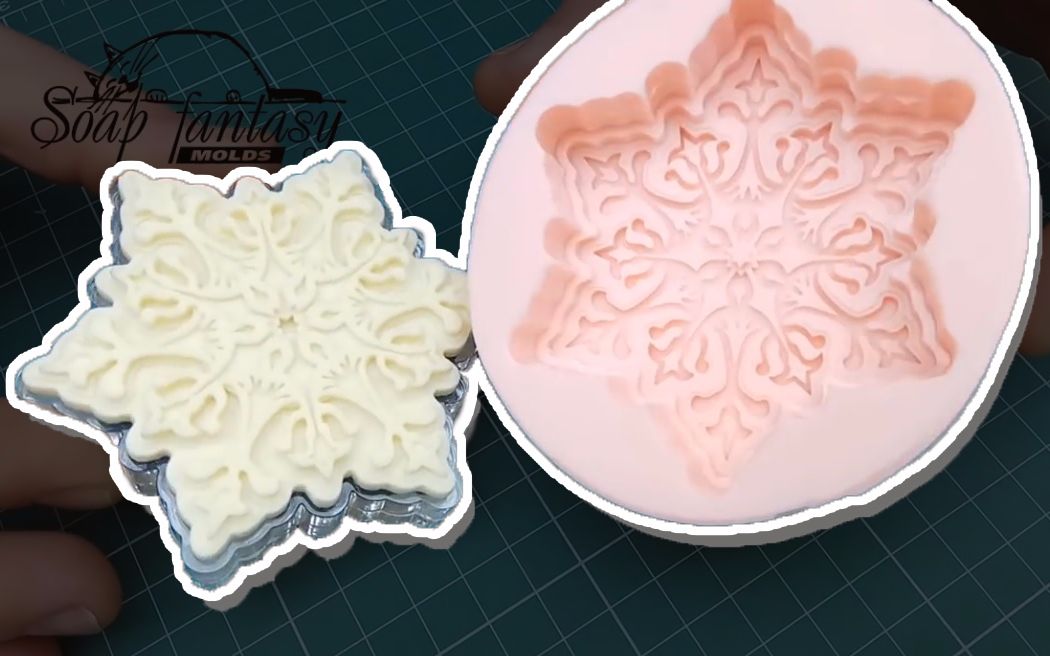 用3D打印机打印的雪花模具——圣诞DIY肥皂哔哩哔哩bilibili