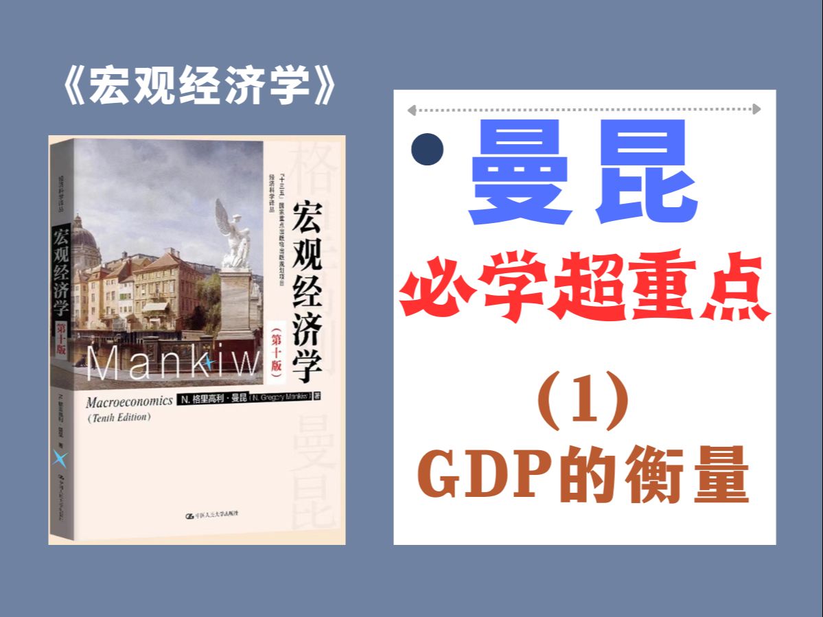 [图]【经济学超重点】曼昆宏观（1）：GDP的衡量