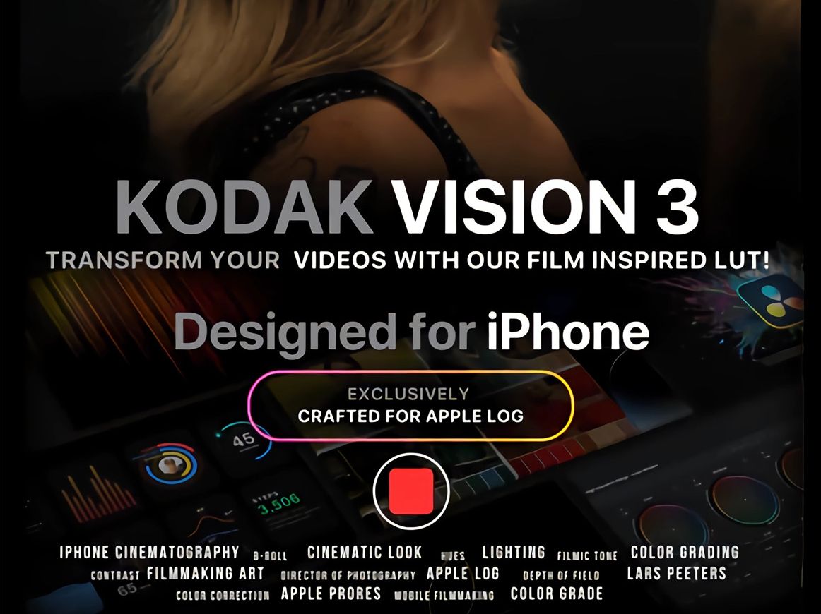 柯达KODAK VISION3 500T胶片Apple Log视频调色LUT预设AbsoLUTS  Kodak Vision 3 Lut for iPhone哔哩哔哩bilibili