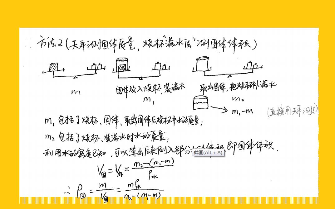 测量固体密度的几种特殊方法哔哩哔哩bilibili