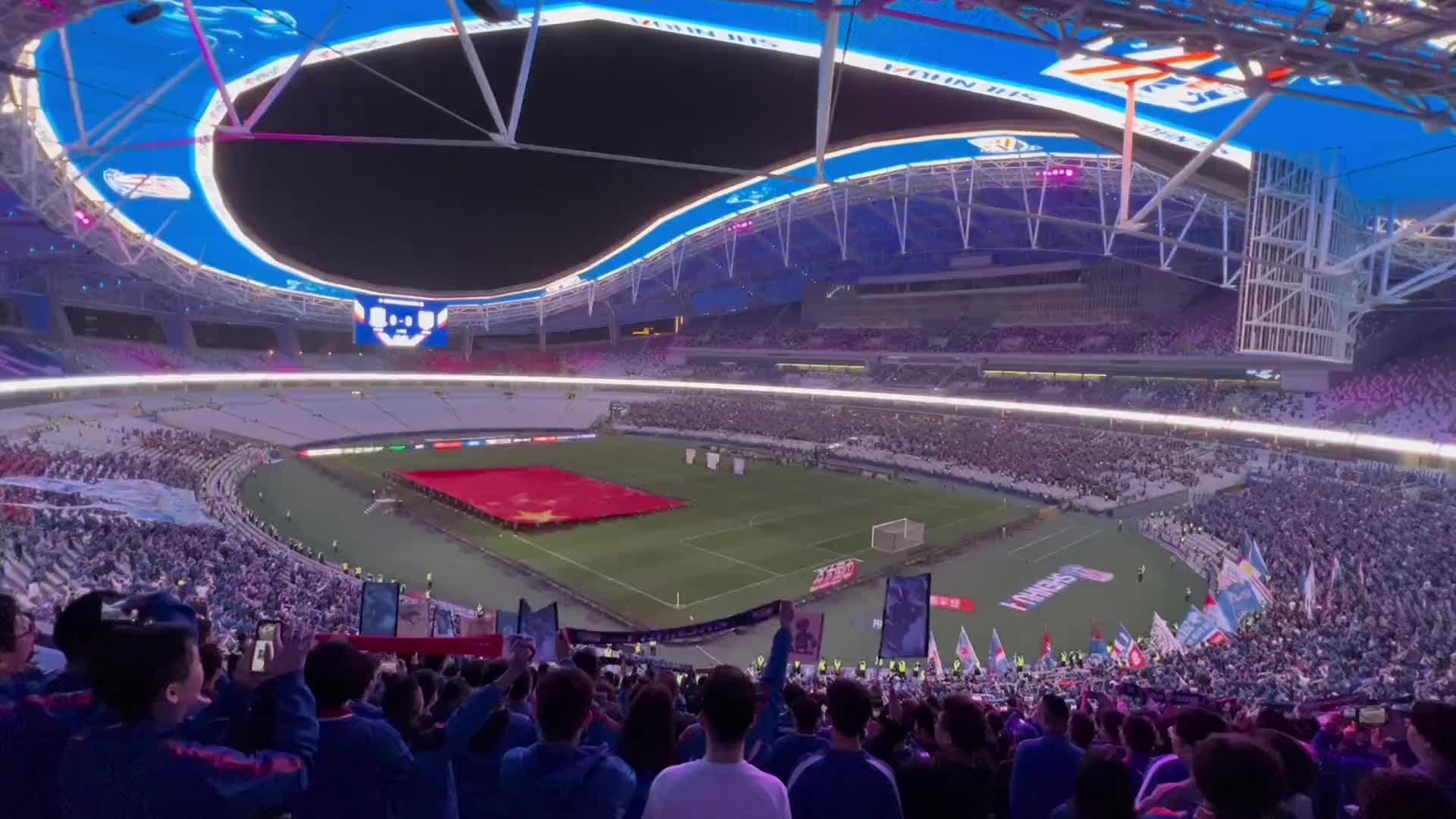 申花主场炫酷的球员入场.上海申花2023中超联赛中超