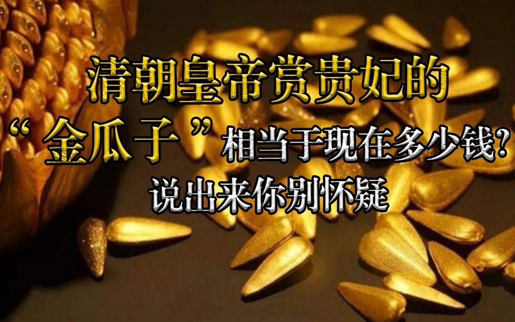 清朝皇帝赏贵妃的“金瓜子”,相当于现在多少钱?说出来你别怀疑哔哩哔哩bilibili