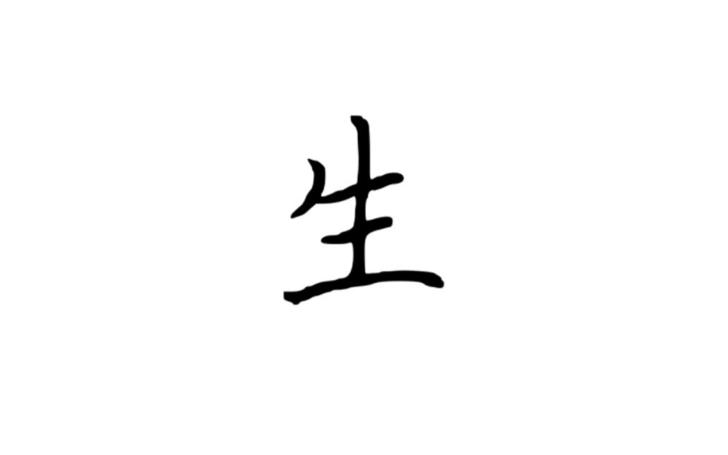 [图]“生”两种写法，楷书“生”，行楷“生”，行书“生”。0025号字（占日常书写频率90%的1000个常用字）