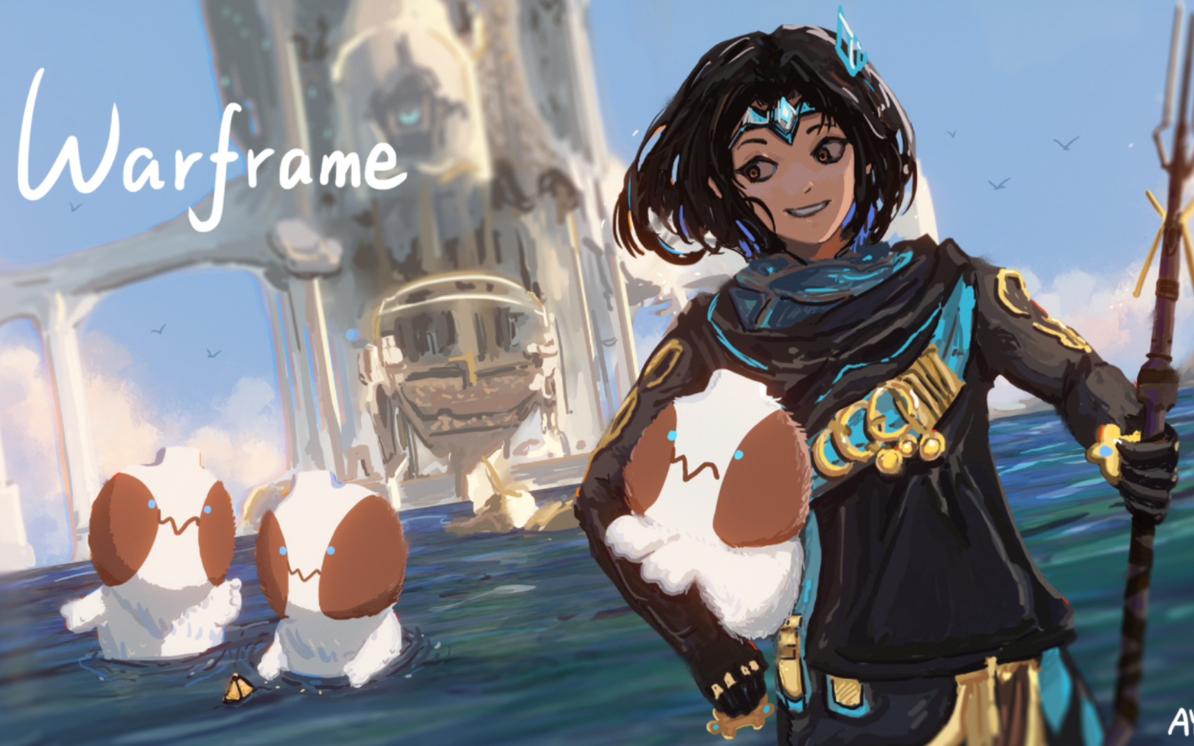 【warframe】日涂习作:教你如何捕获野生小咖喱(?