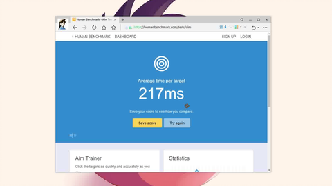 Human Benchmark - Aim Trainer 