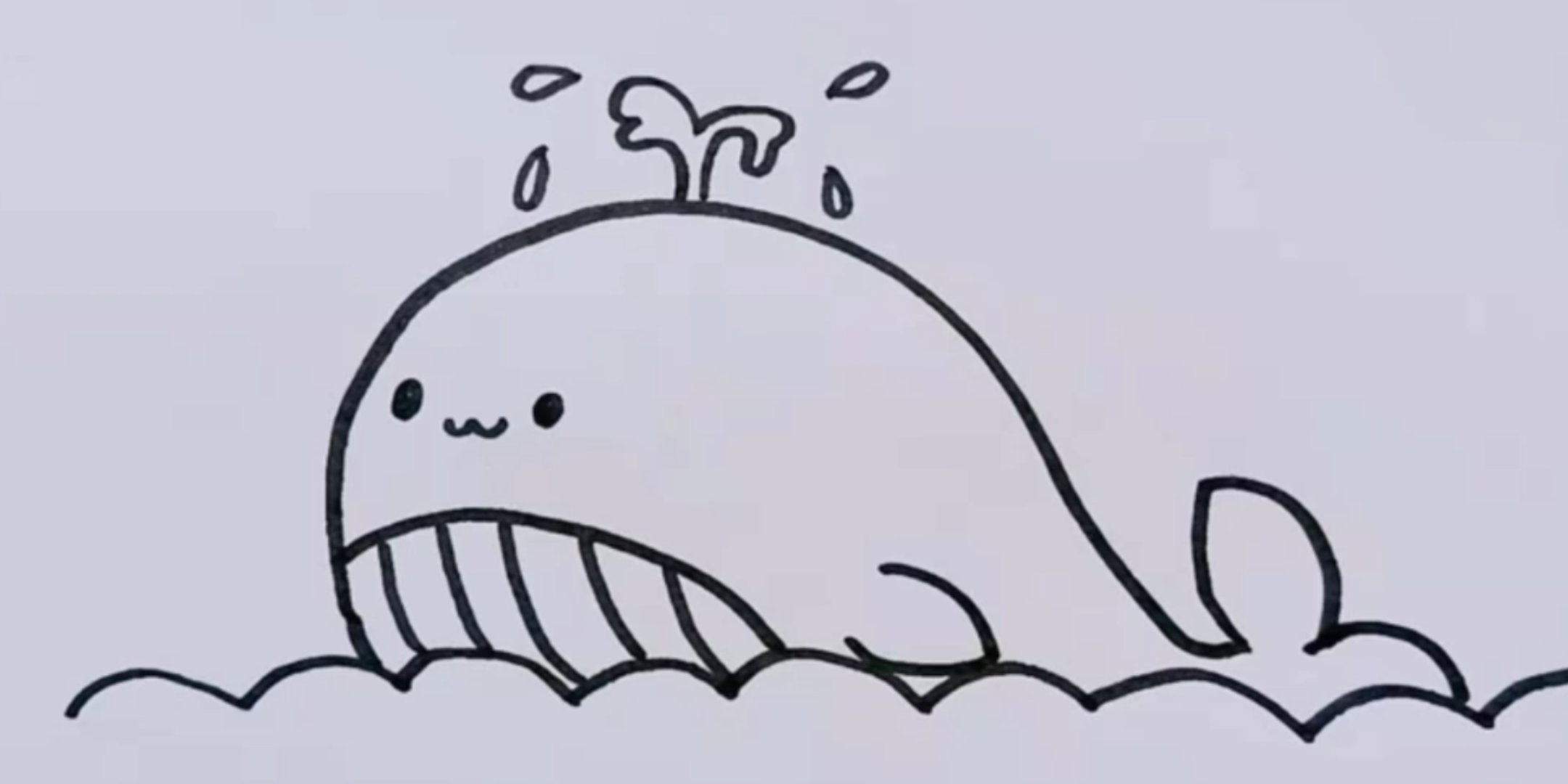 海里的鲸鱼简笔画图片