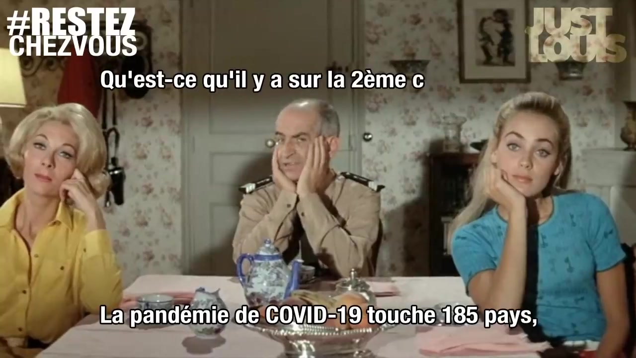 [图]【法语字幕】Le confinement vu par Louis de Funès !