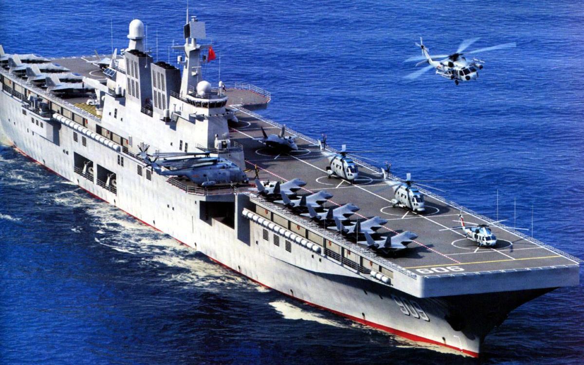 中国075型两栖舰正式下水,垂直起降战机必然上舰?专家:不一定_哔哩哔