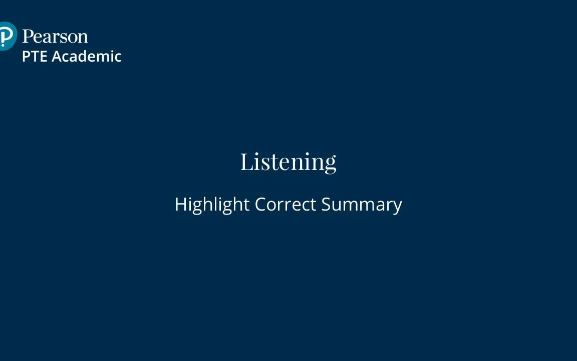 PTE Academic  Listening: Highlight Correct Summary哔哩哔哩bilibili