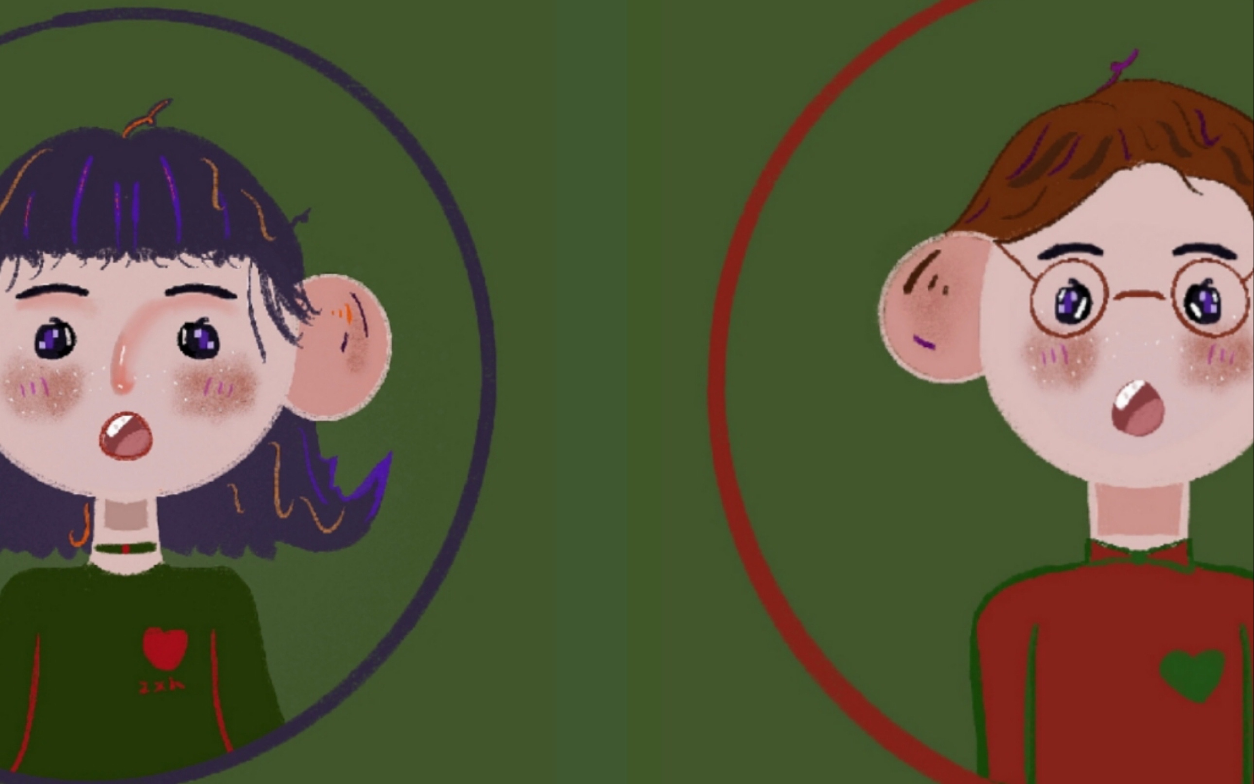 【板绘】一对大耳朵小头像的诞生!(procreat