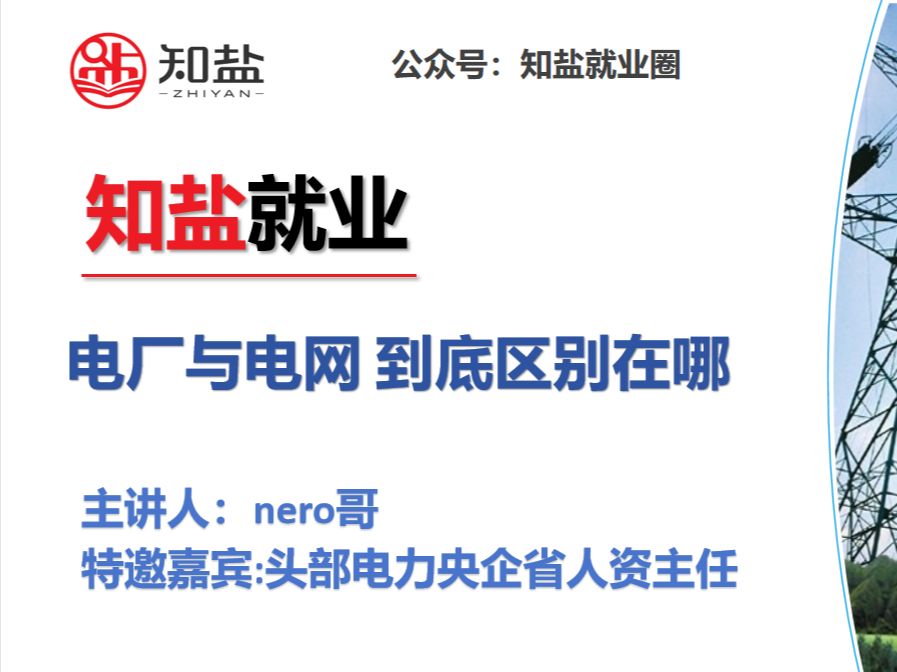 原电力头部央企省人资主任深入解读电厂与电网区别哔哩哔哩bilibili