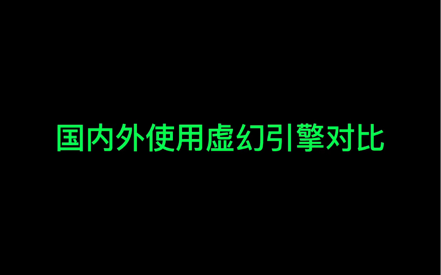 [图]国内外使用虚幻引擎对比