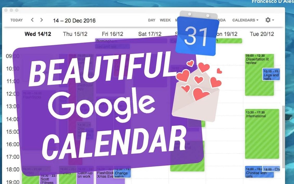 让谷歌日历变得漂亮!(MAKE GOOGLE CALENDAR BEAUTIFUL! )哔哩哔哩bilibili