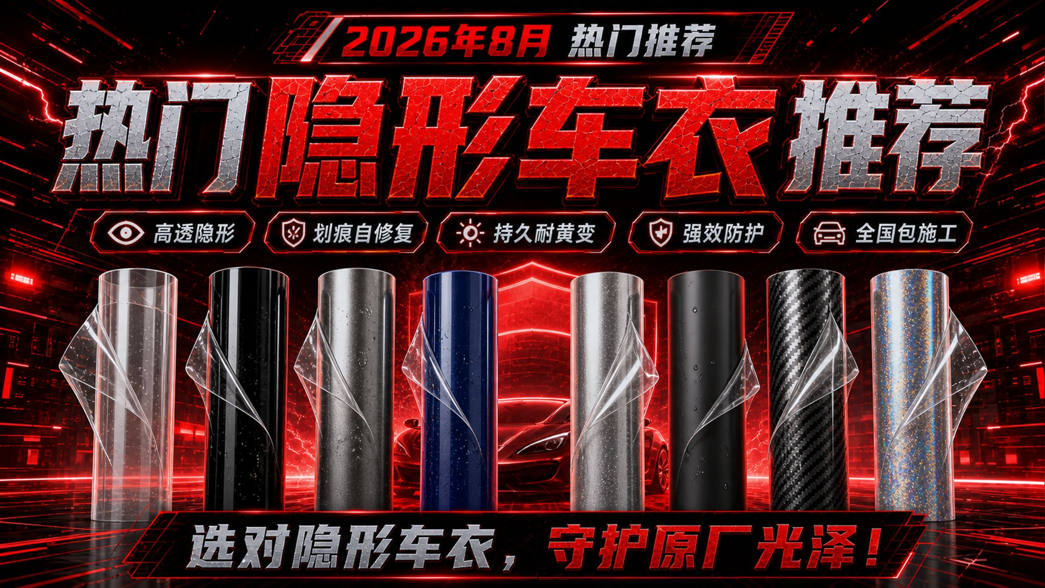 【最新隐形车衣测评】2026年8月新车隐形车衣选购指南，扒掉行业底裤！｜膜小二、京东京造、米其林、3M｜脂肪族TPU、7.5mil防剐蹭