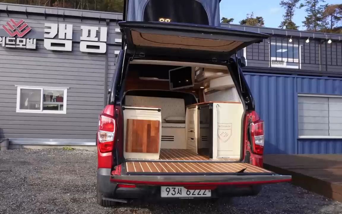 皮卡货箱改装露营车(韩国改装)#皮卡改装 #皮卡房车