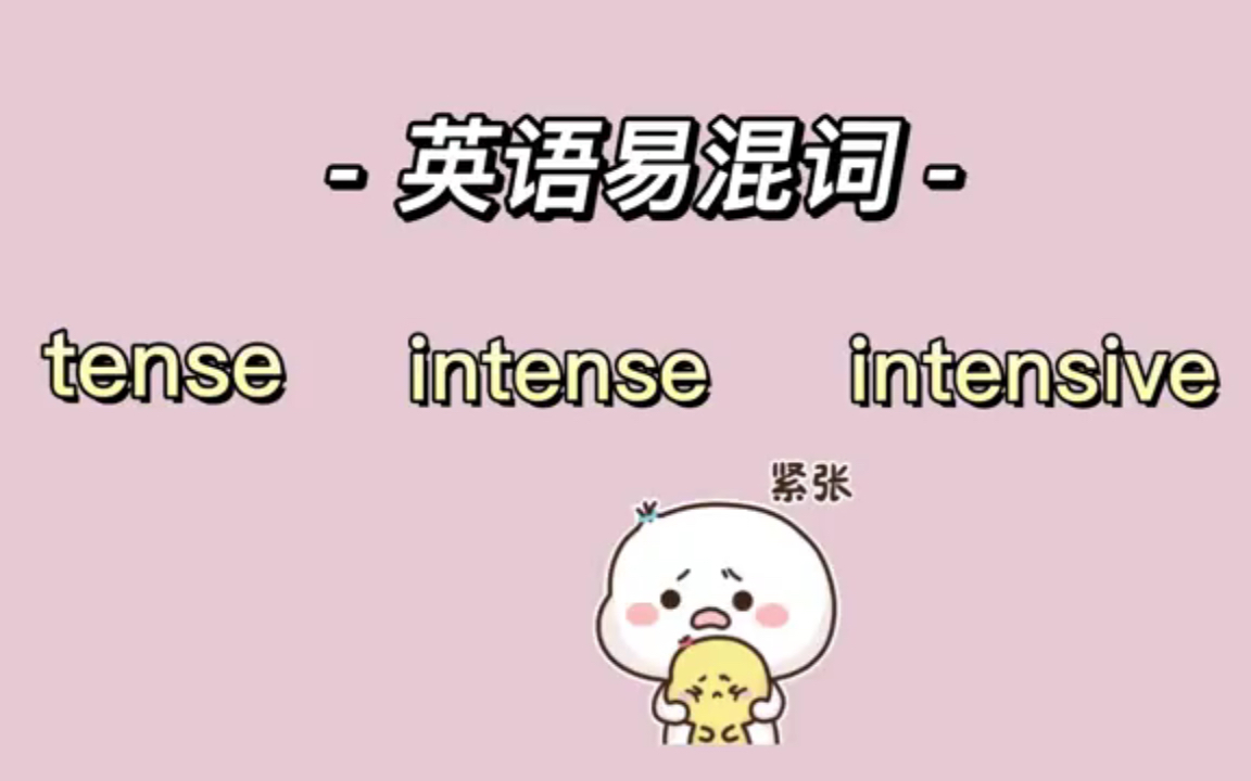 [图]第9集 英语易混词 tense intense intensive