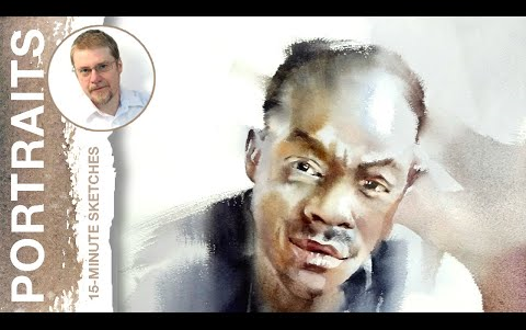 Watercolor Online with Michael Solovyev#234商人(水彩肖像教程)哔哩哔哩bilibili