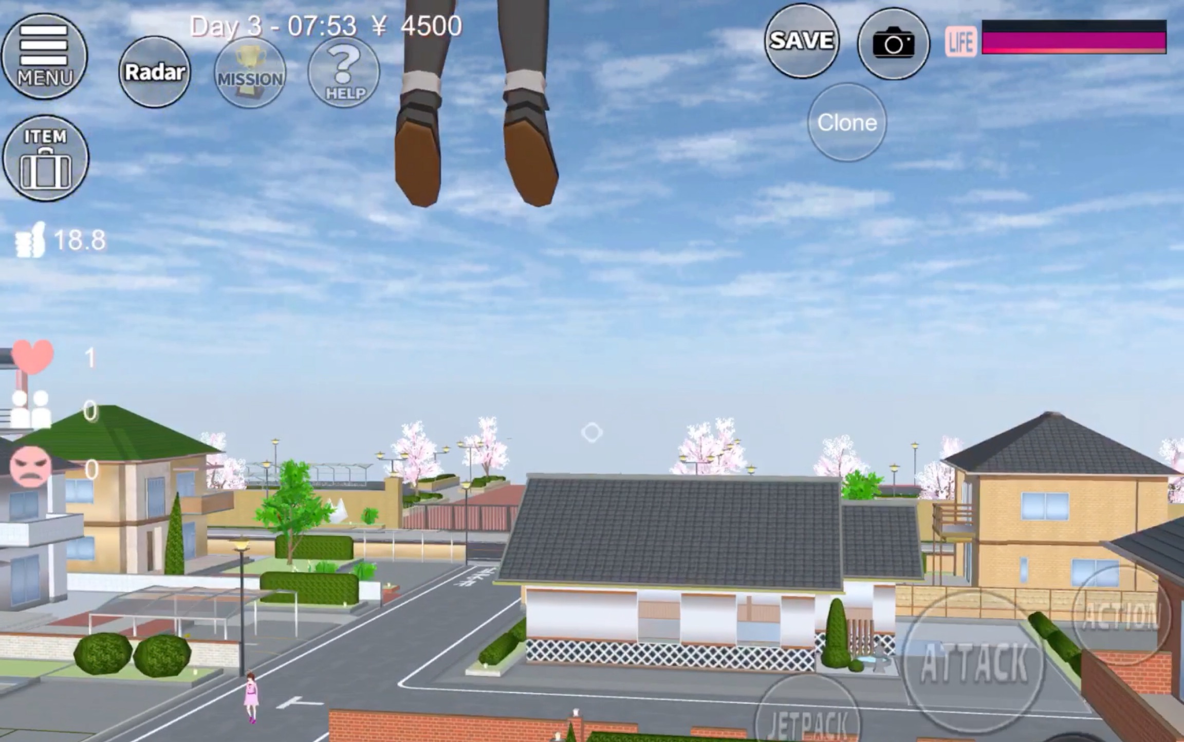 樱花校园模拟器教你跑的超快(只有男生行 懒得解释了自己看吧…)看