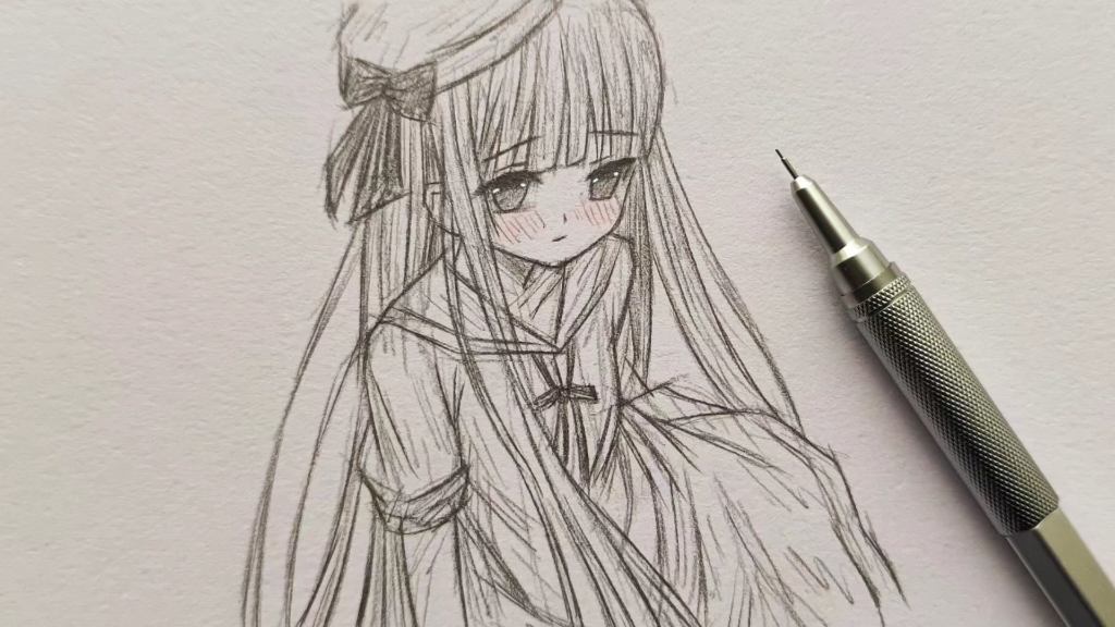 这样画简单吧,动漫女生的画法有手就行!快来和我一起画