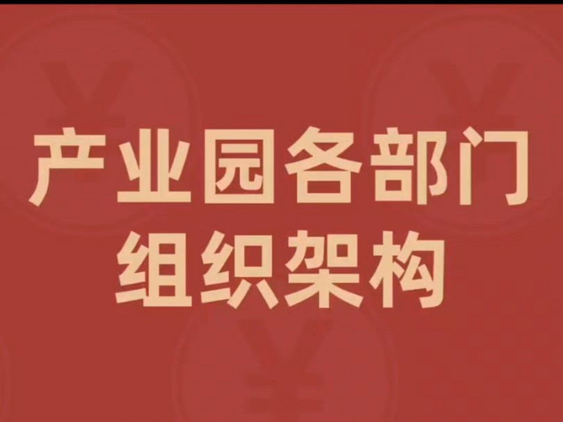 产业园各部门组织架构!(资料包)#产业园#组织架构哔哩哔哩bilibili