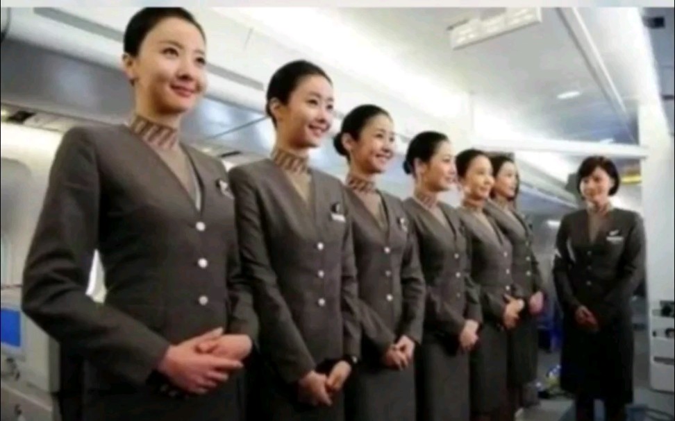 [图]美丽的韩亚航空空姐，制服也很美。